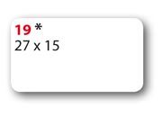 wereinaristea EtichetteAutoadesive 27x15mm(15x27) CartaBIANCA Removibile Adesivo RIMOVIBILE, su foglietti da cm 15,2x12,5. 35 etichette per foglietto SOG10019RIM
