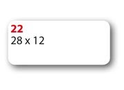 wereinaristea EtichetteAutoadesive 28x12mm(12x28) CartaBIANCA Removibile BIANCO, adesivo RIMOVIBILE, su foglietti da cm 15,2x12,5. 40 etichette per foglietto SOG10022RIM