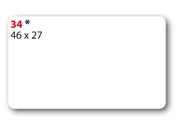 wereinaristea EtichetteAutoadesive 46x27mm(27x46) Carta BIANCO, adesivo permanente, su foglietti da cm 15,2x12,5. 12 etichette per foglietto SOG10034