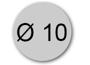 wereinaristea EtichetteAutoadesive rotonde, diametro 10 ARGENTO, adesivo permanente, su foglietti da cm 15,2x12,5. 120 etichette per foglietto SOG10004SILV