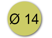wereinaristea EtichetteAutoadesive rotonde, diametro 14 ORO, adesivo permanente, su foglietti da cm 15,2x12,5. 63 etichette per foglietto SOG10005GOLD