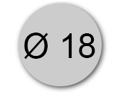 wereinaristea EtichetteAutoadesive rotonde, diametro 18 ARGENTO, adesivo permanente, su foglietti da cm 15,2x12,5. 42 etichette per foglietto.