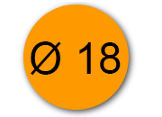 wereinaristea EtichetteAutoadesive rotonde, diametro 18 ARANCIONE, adesivo permanente, su foglietti da cm 15,2x12,5. 42 etichette per foglietto SOG10006AR
