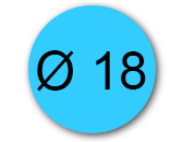 wereinaristea EtichetteAutoadesive rotonde, diametro 18 AZZURRO, adesivo permanente, su foglietti da cm 15,2x12,5. 42 etichette per foglietto SOG10006BL