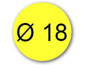 wereinaristea EtichetteAutoadesive rotonde, diametro 18 GIALLO, adesivo permanente, su foglietti da cm 15,2x12,5. 42 etichette per foglietto SOG10006GI