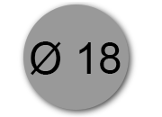 wereinaristea EtichetteAutoadesive rotonde, diametro 18 GRIGIO, adesivo permanente, su foglietti da cm 15,2x12,5. 42 etichette per foglietto SOG10006gr