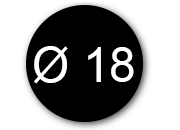wereinaristea EtichetteAutoadesive rotonde, diametro 18 NERO, adesivo permanente, su foglietti da cm 15,2x12,5. 42 etichette per foglietto SOG10006NE