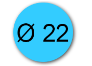 wereinaristea EtichetteAutoadesive rotonde, diametro 22 AZZURRO, adesivo permanente, su foglietti da cm 15,2x12,5. 30 etichette per foglietto SOG10007BL