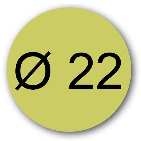wereinaristea EtichetteAutoadesive rotonde, diametro 22 ORO, adesivo permanente, su foglietti da cm 15,2x12,5. 30 etichette per foglietto.