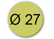wereinaristea EtichetteAutoadesive rotonde, diametro 27 ORO, adesivo permanente, su foglietti da cm 15,2x12,5. 20 etichette per foglietto SOG10008GOLD
