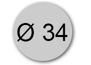 wereinaristea EtichetteAutoadesive rotonde, diametro 34 ARGENTO, adesivo permanente, su foglietti da cm 15,2x12,5. 12 etichette per foglietto SOG10009SILV