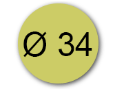 wereinaristea EtichetteAutoadesive rotonde, diametro 34 ORO, adesivo permanente, su foglietti da cm 15,2x12,5. 12 etichette per foglietto SOG10009GOLD