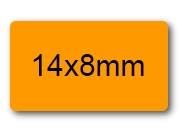 wereinaristea EtichetteAutoadesive, 14x8mm(8x14) CartaARANCIONE Adesivo permanente, su foglietti da 152x125mm. 108 etichette per foglietto SOG10010ar