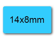 wereinaristea EtichetteAutoadesive, 14x8mm(8x14) CartaAZURRO Adesivo permanente, su foglietti da 152x125mm. 108 etichette per foglietto SOG10010az