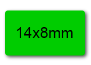 wereinaristea EtichetteAutoadesive, 14x8mm(8x14) CartaVERDE Adesivo permanente, su foglietti da 152x125mm. 108 etichette per foglietto SOG10010ve