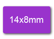 wereinaristea EtichetteAutoadesive, 14x8mm(8x14) CartaVIOLA Adesivo permanente, su foglietti da 152x125mm. 108 etichette per foglietto.