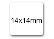 wereinaristea Etichette autoadesive Tik-Fix, a registro, mm 14x14 BIANCO, in foglietti da mm 130x165, 70 etichette per foglio PLA130160