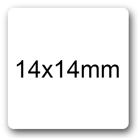 wereinaristea EtichetteAutoadesive 14x14mm CartaBIANCA Adesivo permanente, su foglietti da 152x125mm. 63 etichette per foglietto.