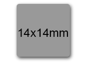 wereinaristea EtichetteAutoadesive 14x14mm CartaGRIGIA Adesivo permanente, su foglietti da 152x125mm. 63 etichette per foglietto.
