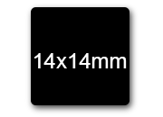wereinaristea EtichetteAutoadesive 14x14mm CartaNERA Adesivo permanente, su foglietti da 152x125mm. 63 etichette per foglietto.
