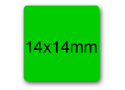 wereinaristea EtichetteAutoadesive 14x14mm CartaVERDE Adesivo permanente, su foglietti da 152x125mm. 63 etichette per foglietto SOG10011ve