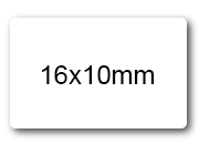 wereinaristea EtichetteAutoadesive 16x10mm(10x16) CartaBIANCA adesivo permanente, su foglietti da 152x125mm. 80 etichette per foglietto (10x16mm) SOG10012