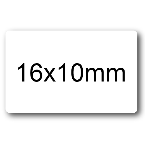 wereinaristea EtichetteAutoadesive 16x10mm(10x16) CartaBIANCA adesivo permanente, su foglietti da 152x125mm. 80 etichette per foglietto (10x16mm).