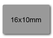 wereinaristea EtichetteAutoadesive 16x10mm(10x16) CartaGRIGIA adesivo permanente, su foglietti da 152x125mm. 80 etichette per foglietto (10x16mm).