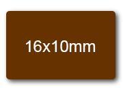 wereinaristea EtichetteAutoadesive 16x10mm(10x16) CartaMARRONE adesivo permanente, su foglietti da 152x125mm. 80 etichette per foglietto (10x16mm) SOG10012ma