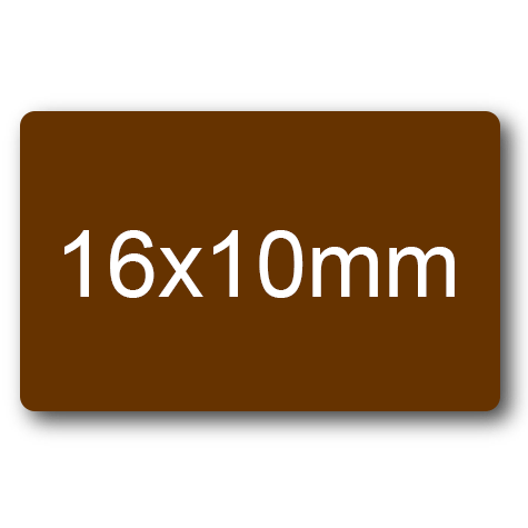 wereinaristea EtichetteAutoadesive 16x10mm(10x16) CartaMARRONE adesivo permanente, su foglietti da 152x125mm. 80 etichette per foglietto (10x16mm).