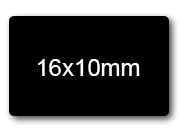 wereinaristea EtichetteAutoadesive 16x10mm(10x16) CartaNERA adesivo permanente, su foglietti da 152x125mm. 80 etichette per foglietto (10x16mm).