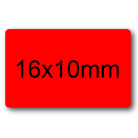 wereinaristea EtichetteAutoadesive 16x10mm(10x16) CartaROSSA adesivo permanente, su foglietti da 152x125mm. 80 etichette per foglietto (10x16mm).