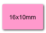 wereinaristea EtichetteAutoadesive 16x10mm(10x16) CartaROSA adesivo permanente, su foglietti da 152x125mm. 80 etichette per foglietto (10x16mm).