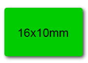 wereinaristea EtichetteAutoadesive 16x10mm(10x16) CartaVERDE adesivo permanente, su foglietti da 152x125mm. 80 etichette per foglietto (10x16mm).