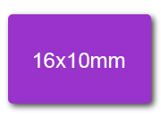 wereinaristea EtichetteAutoadesive 16x10mm(10x16) CartaVIOLA adesivo permanente, su foglietti da 152x125mm. 80 etichette per foglietto (10x16mm).