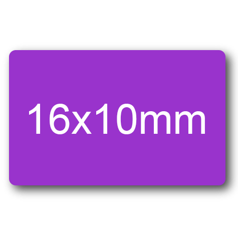 wereinaristea EtichetteAutoadesive 16x10mm(10x16) CartaVIOLA adesivo permanente, su foglietti da 152x125mm. 80 etichette per foglietto (10x16mm).
