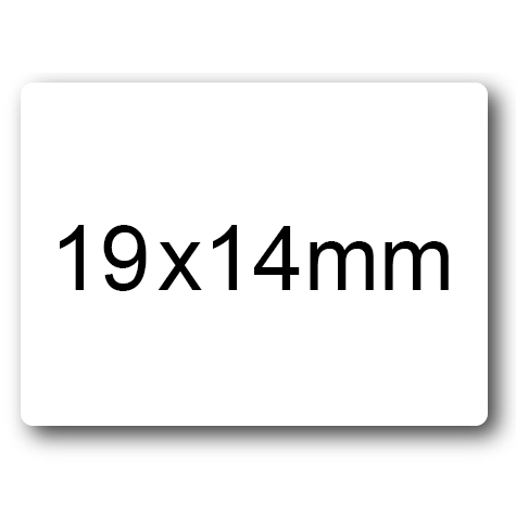 wereinaristea EtichetteAutoadesive 19x14mm(14x19) CartaBIANCA REMOVIBILE su foglietti da cm 15,2x12,5. 49 etichette per foglietto.