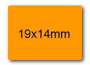 wereinaristea EtichetteAutoadesive 19x14mm(14x19) CartaARANCIONE Adesivo permanente, su foglietti da cm 15,2x12,5. 49 etichette per foglietto SOG10013ara