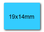 wereinaristea EtichetteAutoadesive 19x14mm(14x19) CartaAZURRO Adesivo permanente, su foglietti da cm 15,2x12,5. 49 etichette per foglietto.