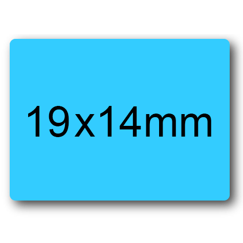 wereinaristea EtichetteAutoadesive 19x14mm(14x19) CartaAZURRO Adesivo permanente, su foglietti da cm 15,2x12,5. 49 etichette per foglietto.