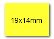 wereinaristea EtichetteAutoadesive 19x14mm(14x19) CartaGIALLA Adesivo permanente, su foglietti da cm 15,2x12,5. 49 etichette per foglietto.
