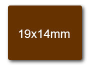 wereinaristea EtichetteAutoadesive 19x14mm(14x19) CartaMARRONE Adesivo permanente, su foglietti da cm 15,2x12,5. 49 etichette per foglietto.