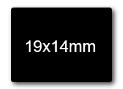 wereinaristea EtichetteAutoadesive 19x14mm(14x19) CartaNERA Adesivo permanente, su foglietti da cm 15,2x12,5. 49 etichette per foglietto SOG10013ner