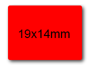 wereinaristea EtichetteAutoadesive 19x14mm(14x19) CartaROSSA Adesivo permanente, su foglietti da cm 15,2x12,5. 49 etichette per foglietto.