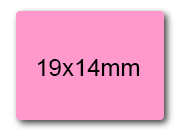 wereinaristea EtichetteAutoadesive 19x14mm(14x19) CartaROSA Adesivo permanente, su foglietti da cm 15,2x12,5. 49 etichette per foglietto.