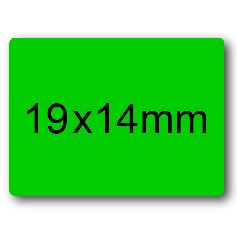 wereinaristea EtichetteAutoadesive 19x14mm(14x19) CartaVERDE Adesivo permanente, su foglietti da cm 15,2x12,5. 49 etichette per foglietto.