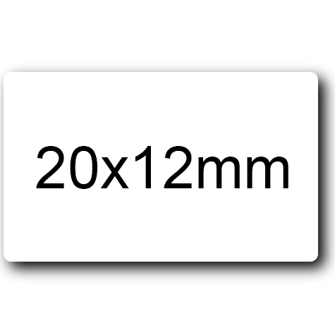 wereinaristea EtichetteAutoadesive aRegistro, 20x12mm(12x20) In foglietti da 130x165, 55 etichette per foglio.