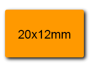 wereinaristea EtichetteAutoadesive 20x12mm(12x20) cartaARANCIONE SOG10014ara.