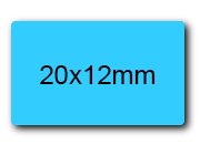wereinaristea EtichetteAutoadesive 20x12mm(12x20) cartaAZZURRA AZZURRO, adesivo permanente, su foglietti da cm 15,2x12,5. 50 etichette per foglietto SOG10014azz