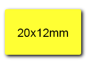 wereinaristea EtichetteAutoadesive 20x12mm(12x20) cartaGIALLA Adesivo permanente, su foglietti da cm 15,2x12,5. 50 etichette per foglietto.